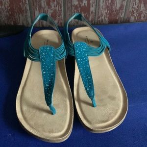 Teal sandals